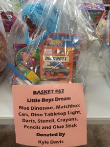 Little Boys Dream Blue Dinosaur, Matchbox Cars, Dino Tabletop Light, Darts, Stencil, Crayons, Pencils and Glue Stick